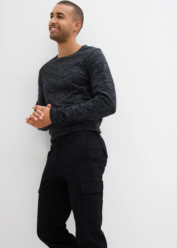 Strečově cargo termokalhoty Regular Fit, Straight, bonprix
