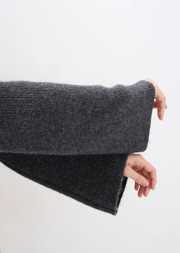 Krátké pletené šaty s podílem vlny, bonprix