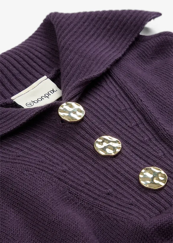 Svetr s límečkem na zip, z merino vlny, bonprix