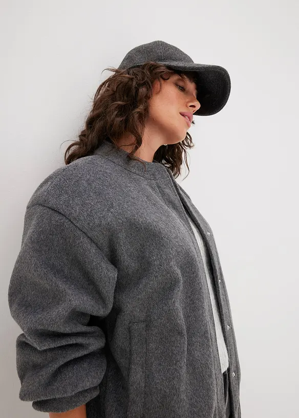 Oversize bluzon ve vlněném vzhledu, bonprix