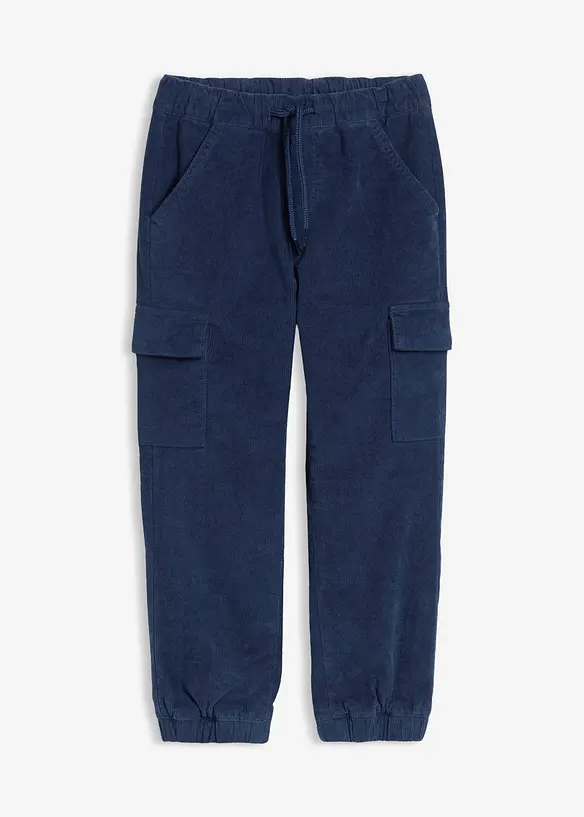 Termo cargo kalhoty Regular Fit bez zapínání, z manšestru s žerzejovou podšívkou, bonprix