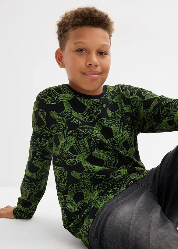 Tričko s dlouhým rukávem z měkké směsi s organickou bavlnou (3 ks v balení), bonprix