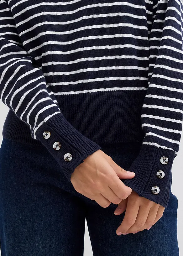 Svetr s propínacím límečkem, bonprix