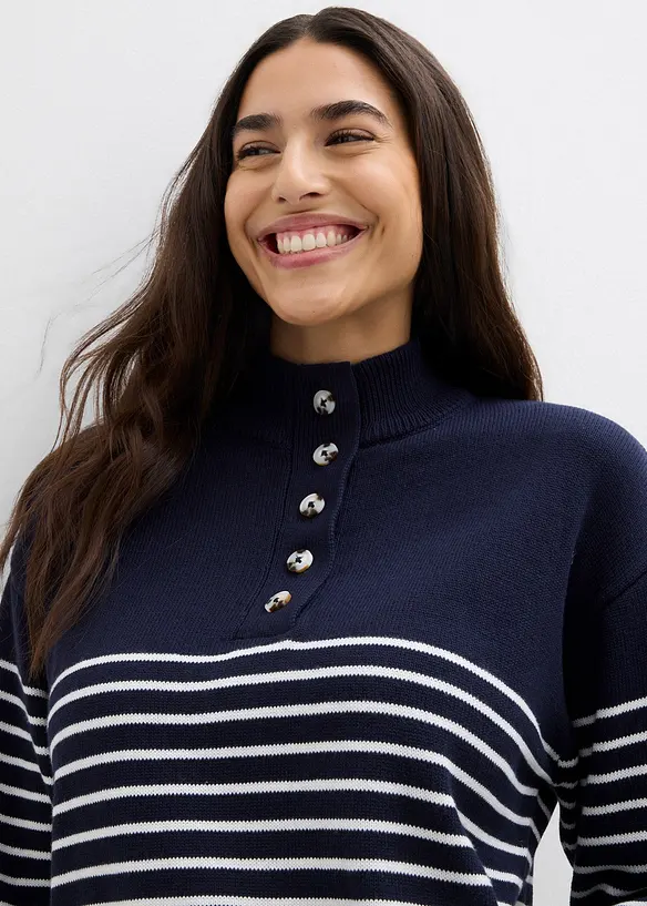 Svetr s propínacím límečkem, bonprix