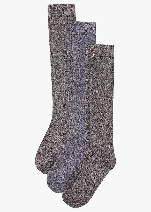 Termo podkolenky s měkkým froté uvnitř (3 páry v balení), bonprix