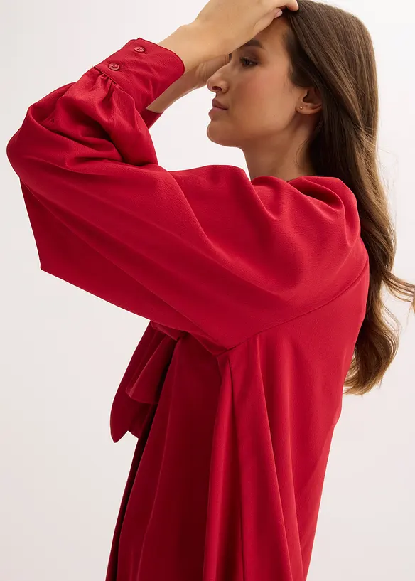 Halenkové šaty s vázačkou na límci, bonprix