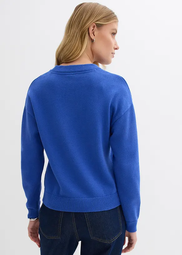 Oversize svetr z čisté bavlny, bonprix