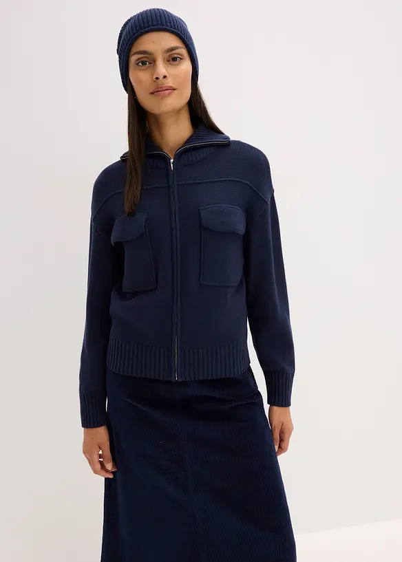 Oversize pletený kabátek, bonprix