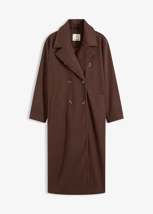 Oversize vlněný kabát, bonprix