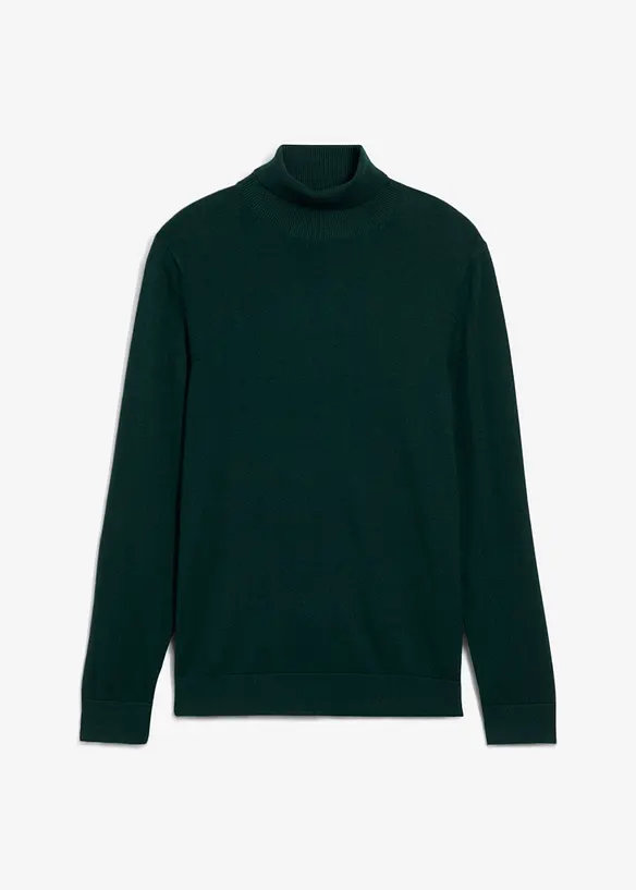 Svetr s rolákovým límcem, z jemné pleteniny s luxusní merino vlnou, Slim Fit, bonprix
