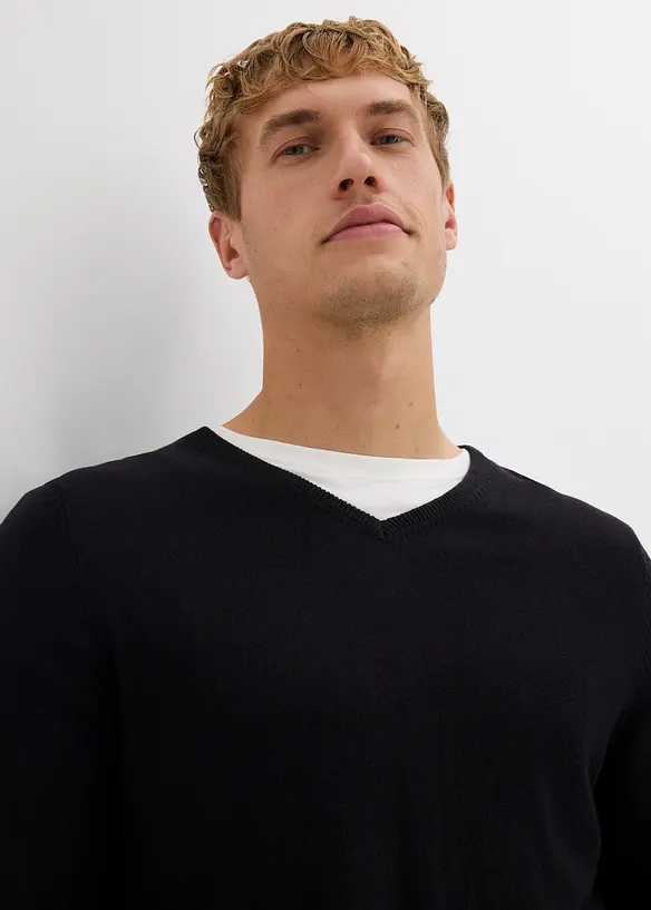 Svetr z jemné pleteniny s luxusní merino vlnou, bonprix