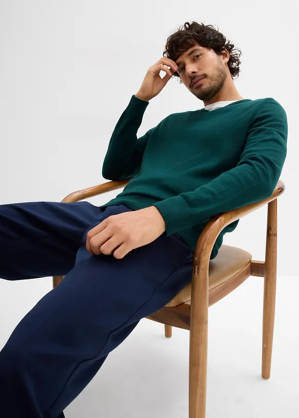 Svetr z jemné pleteniny s luxusní merino vlnou, bonprix