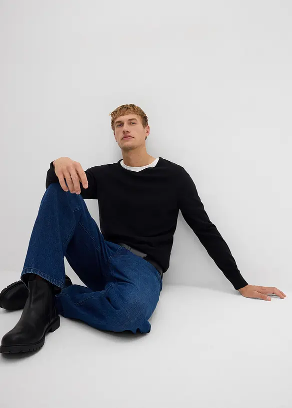 Svetr z jemné pleteniny s luxusní merino vlnou, bonprix