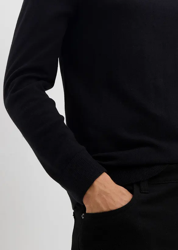 Svetr s rolákovým límcem, z jemné pleteniny s luxusní merino vlnou, Slim Fit, bonprix