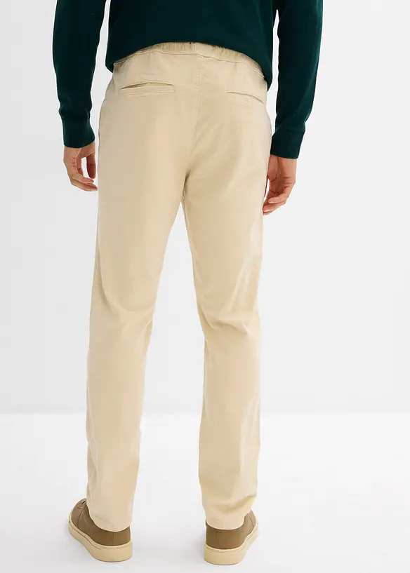 Manšestrové kalhoty bez zapínání, Regular Fit, Straight, bonprix
