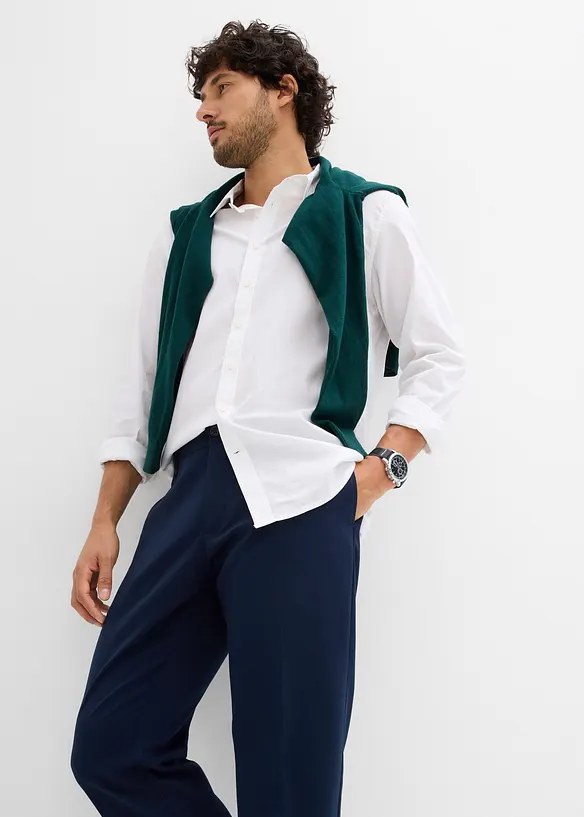 Elegantní kalhoty s puky, Regular Fit, bonprix