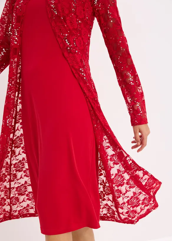 Šaty s krajkou (2dílná souprava), bonprix