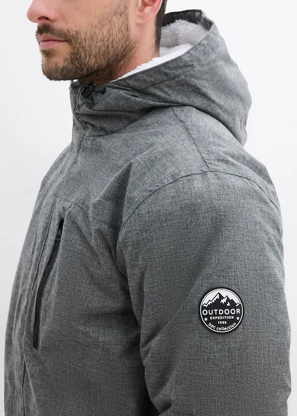 Nepromokavá funkční parka s medvídkovým flísem, bonprix