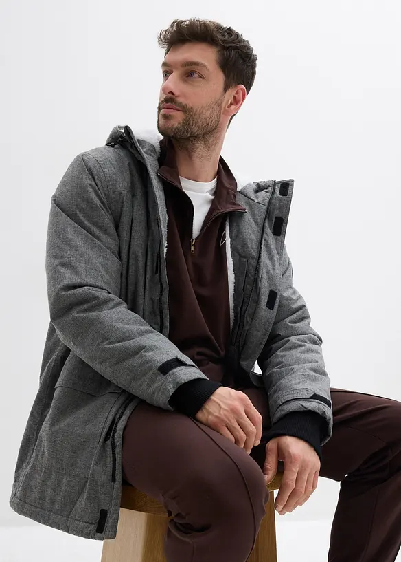 Nepromokavá funkční parka s medvídkovým flísem, bonprix