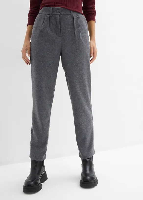 Kalhoty se střihem Barrel, z měkké směsi s viskózou, bonprix