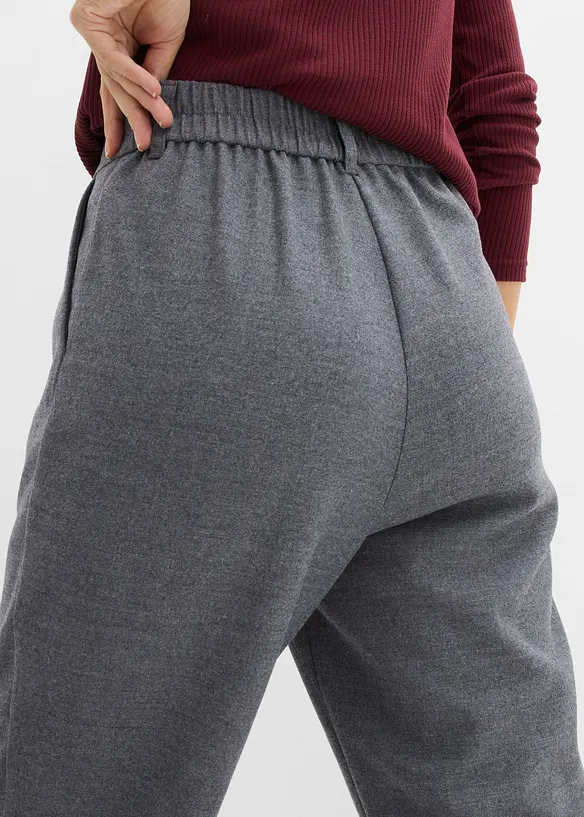 Kalhoty se střihem Barrel, z měkké směsi s viskózou, bonprix