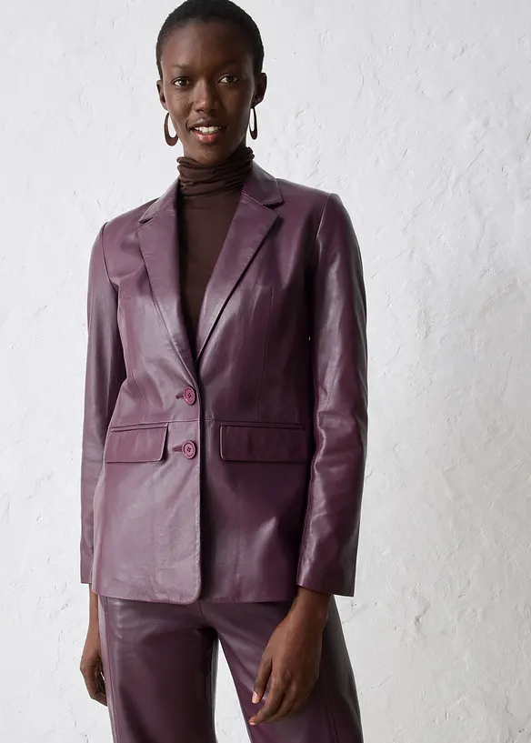 Blejzr z jehněčí kůže nappa, bonprix