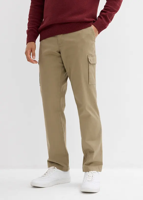 Strečově cargo termokalhoty Regular Fit, Straight, bonprix