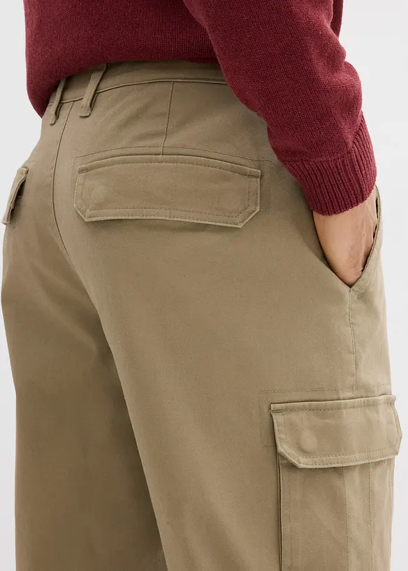Strečově cargo termokalhoty Regular Fit, Straight, bonprix