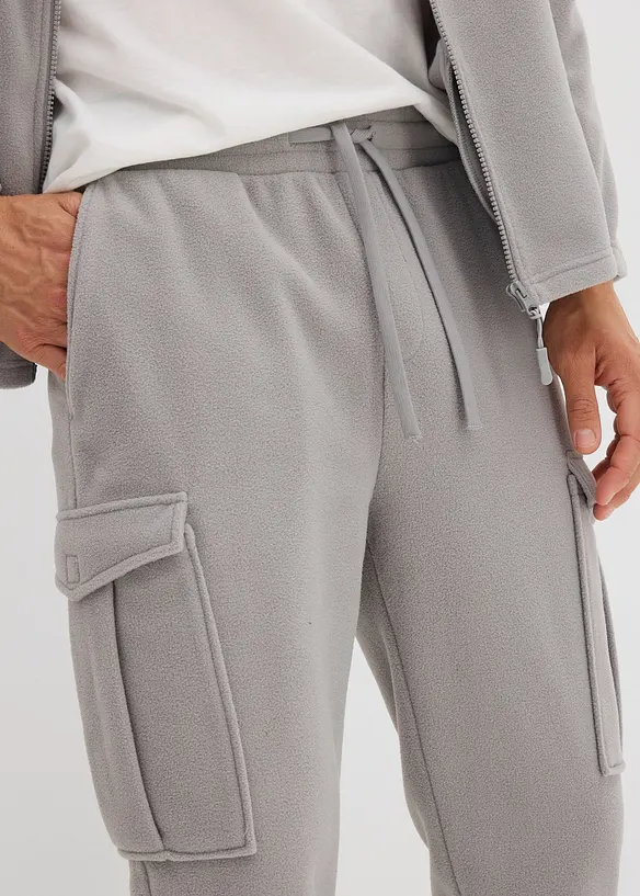 Cargo kalhoty z flísu, Regular Fit, bonprix