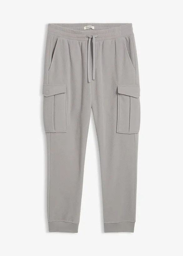 Cargo kalhoty z flísu, Regular Fit, bonprix