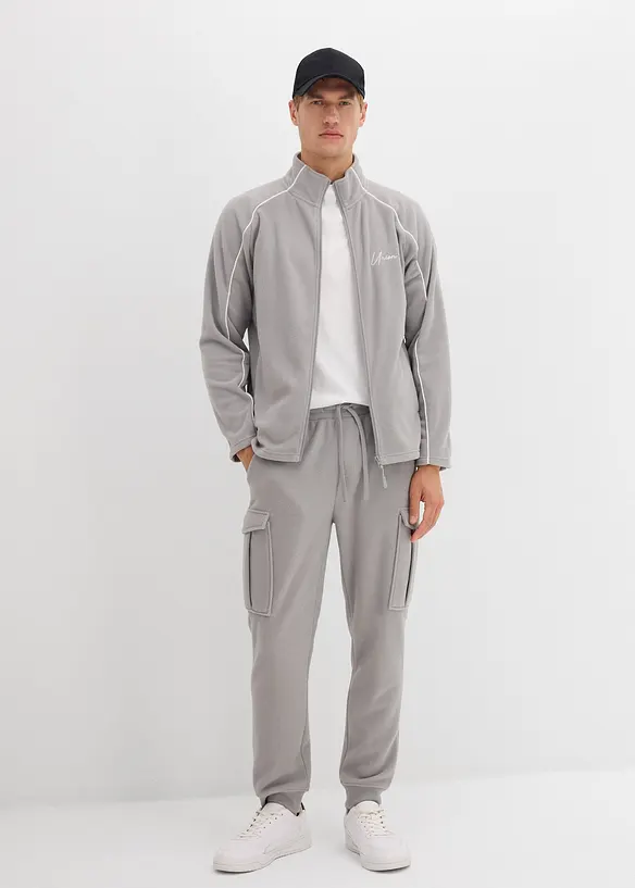 Cargo kalhoty z flísu, Regular Fit, bonprix