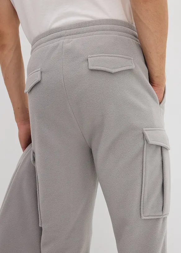 Cargo kalhoty z flísu, Regular Fit, bonprix