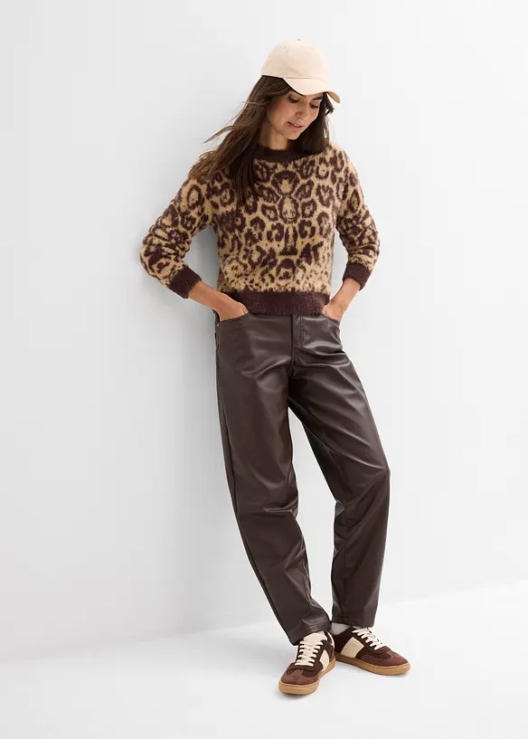 Svetr ze silnější pleteniny z měkké péřové příze, bonprix