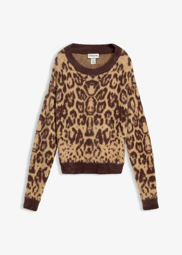 Svetr ze silnější pleteniny z měkké péřové příze, bonprix