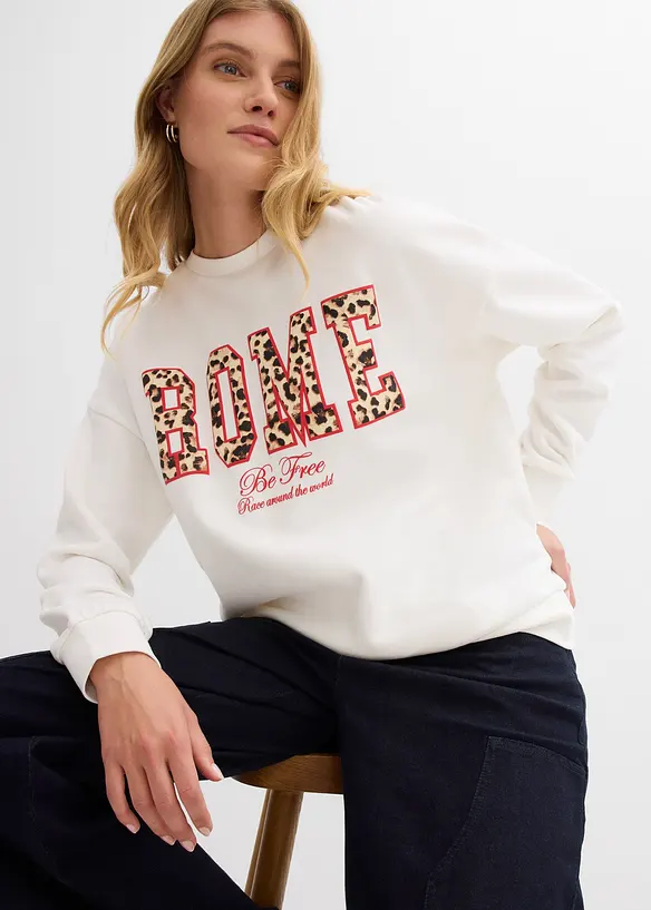 Oversize mikina z čisté organické bavlny, bonprix