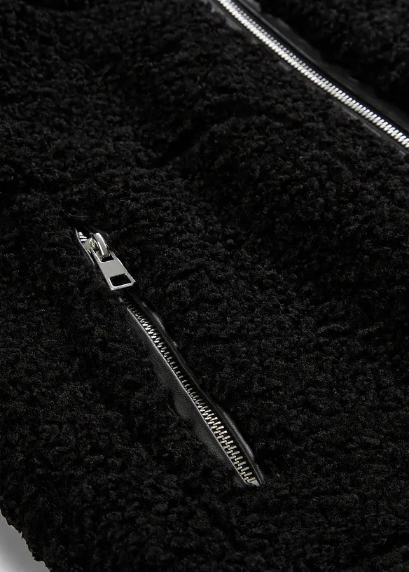 Bunda z umělé kožešiny z plyšového flísu, bonprix