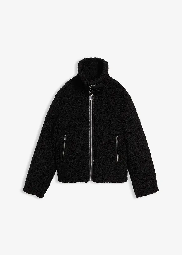 Bunda z umělé kožešiny z plyšového flísu, bonprix