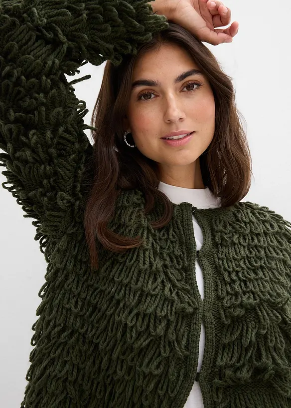 Kabátek z hrubé pleteniny, bonprix