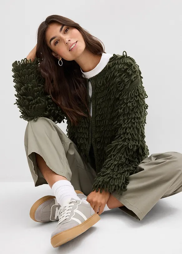 Kabátek z hrubé pleteniny, bonprix