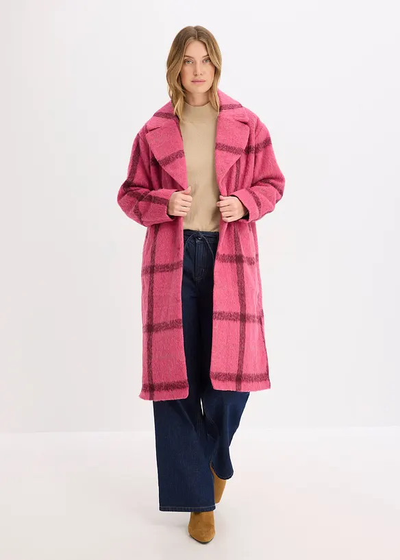 Oversize kabát s vlněným vzhledem, bonprix