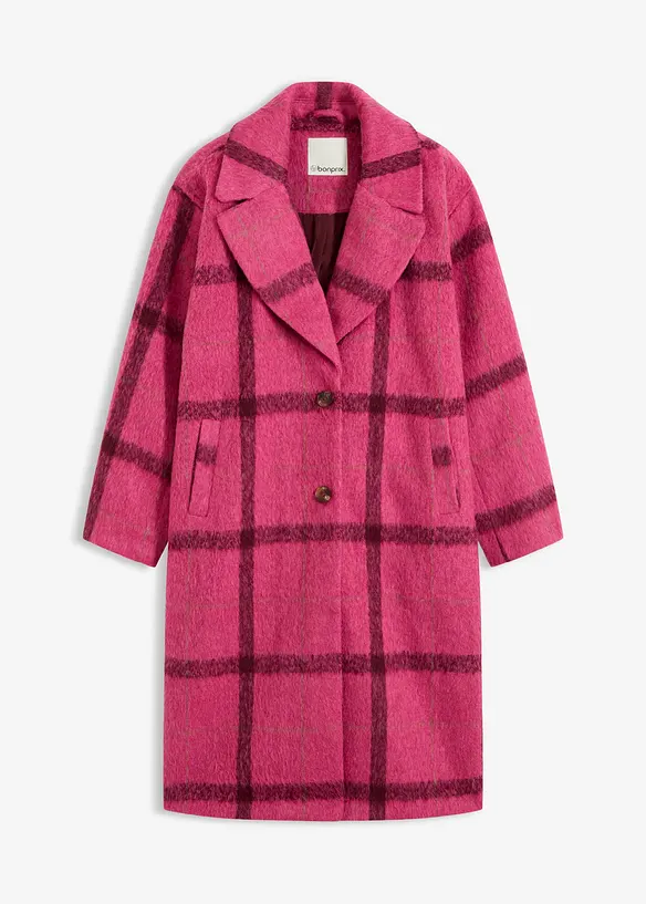 Oversize kabát s vlněným vzhledem, bonprix