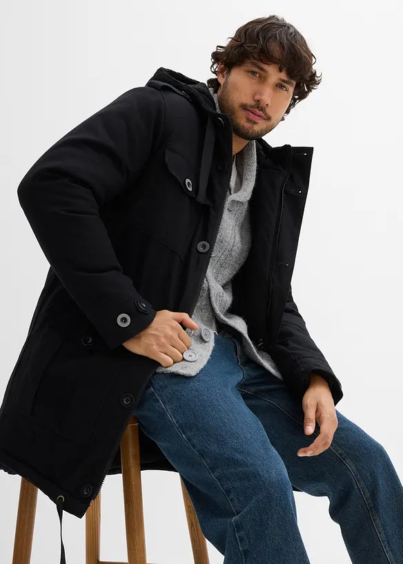 Parka s plyšovou podšívkou, bonprix