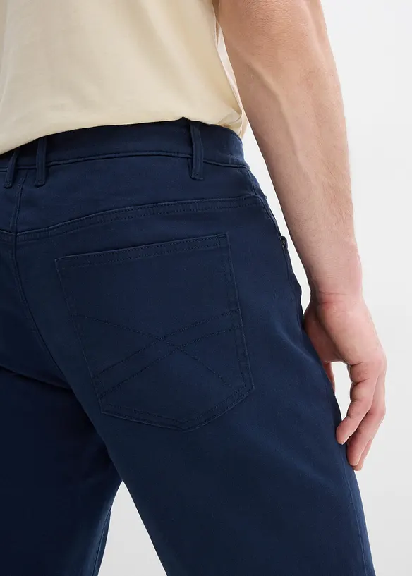 Strečové termo kalhoty Regular Fit, Straight, hebce měkká flanelová podšívka, bonprix