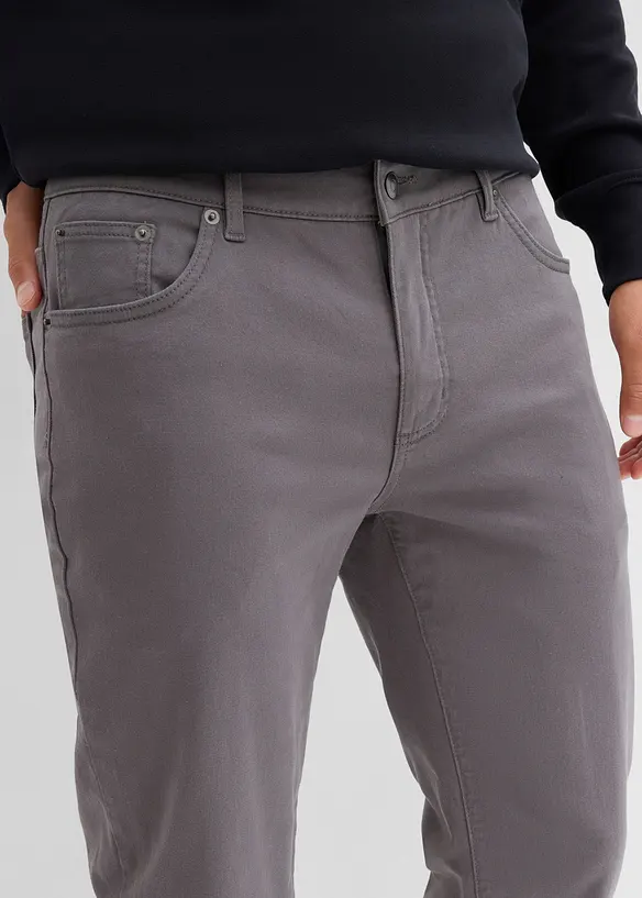 Strečové termo kalhoty Regular Fit, Straight, hebce měkká flanelová podšívka, bonprix