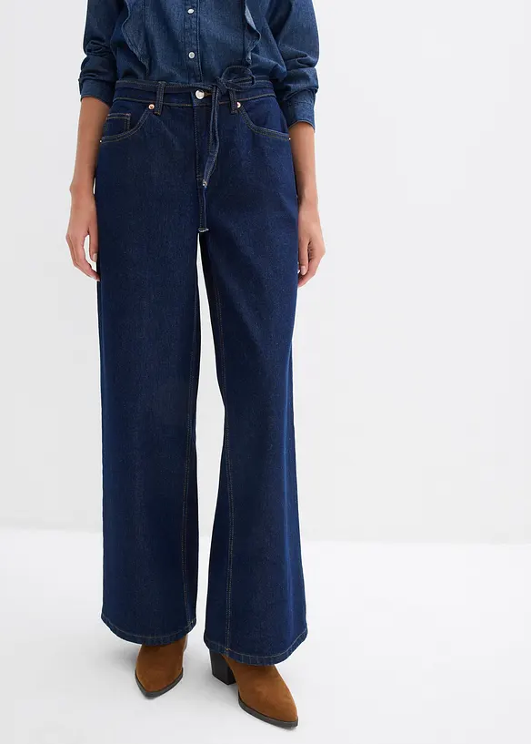 Džíny Wide Leg, Mid Waist, bonprix