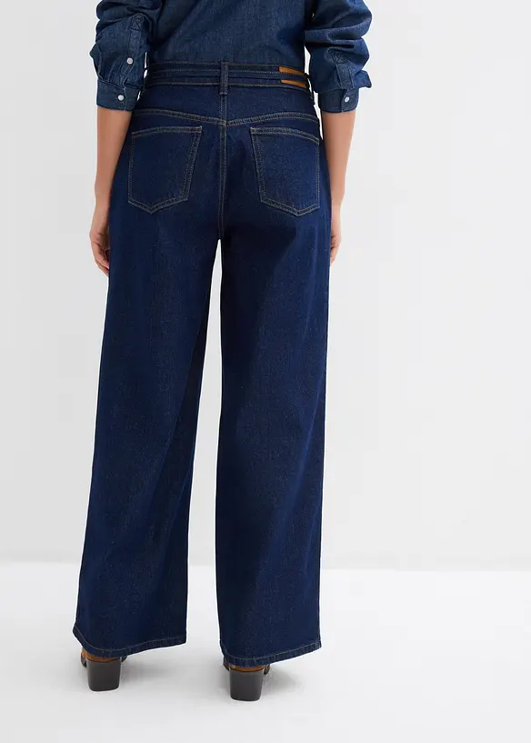 Džíny Wide Leg, Mid Waist, bonprix