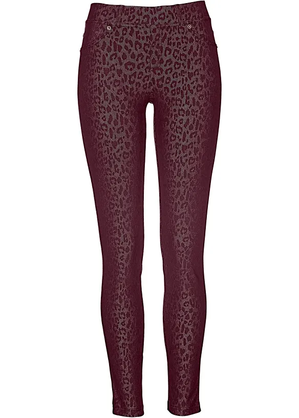 Jeggings s leopardím potiskem, bonprix