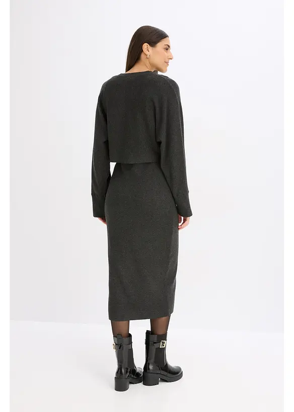 Pletená souprava se šaty (2dílná souprava), bonprix