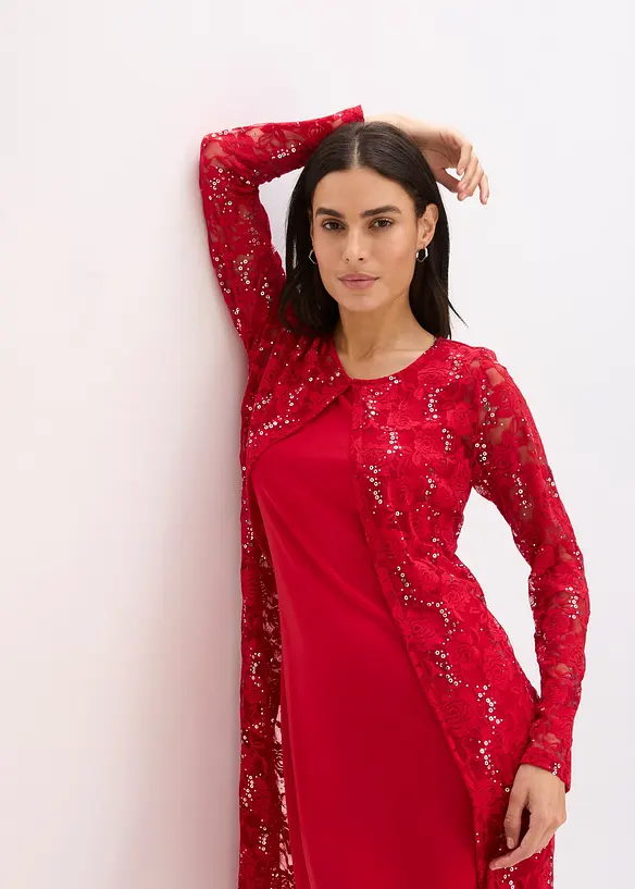 Šaty s krajkou (2dílná souprava), bonprix