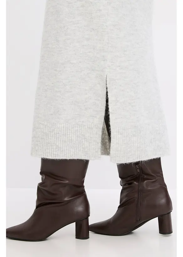Oversize pletené šaty v délce midi, bonprix